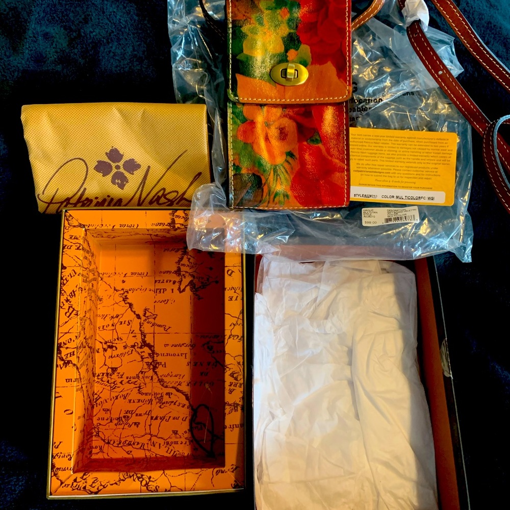 Patricia Nash leather Velettri Multi Phone Crossbody carrier.